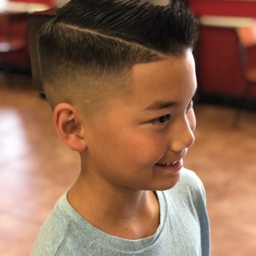 A kid who's happy with his haircut